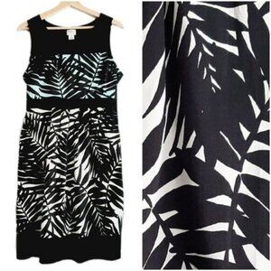 MOTHERHOOD MATERNITY Tropical Palm Print Dress Sz L